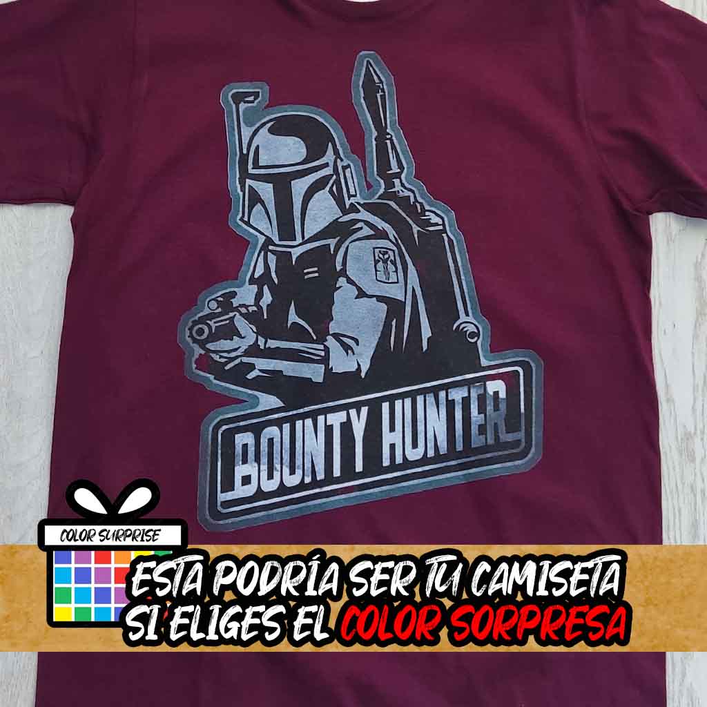 camiseta cine star wars bounty hunter