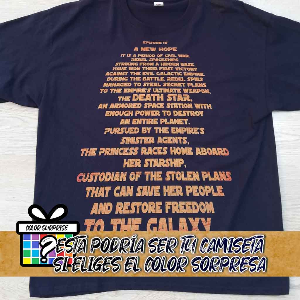 camiseta cine star wars letras