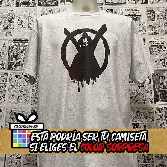 Camiseta Máscara de Guy Fawkes | Comic V de Vendetta  | Hombre - Vista Frontal