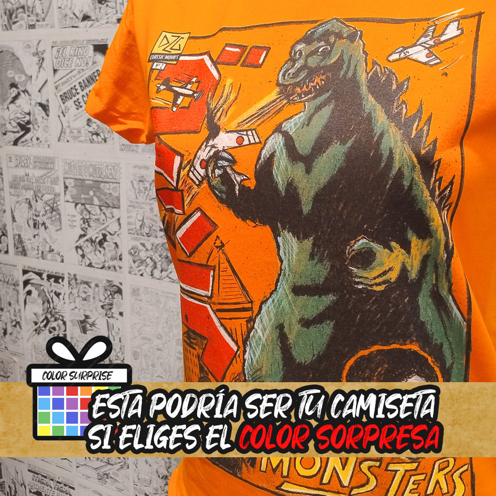 Camiseta King of Monsters | Película Godzilla | Mujer | Kool Things - Detalle