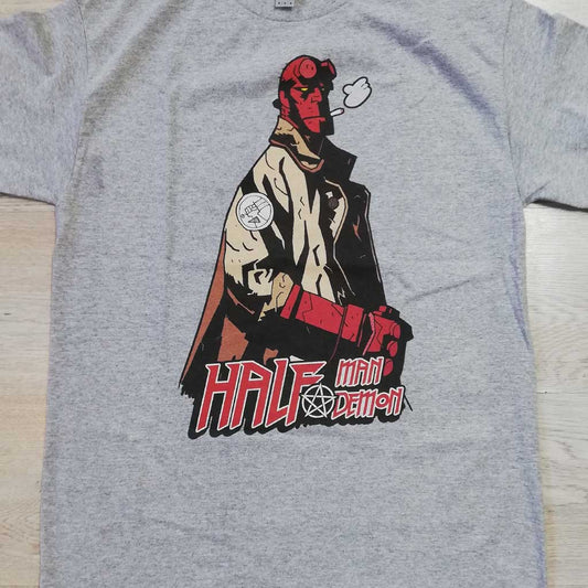 Camiseta Half Man Half Devil | Comic Hellboy | Hombre - Vista Frontal
