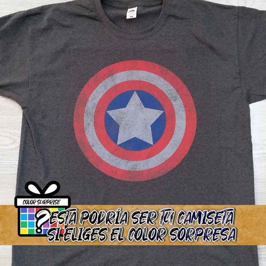 Camiseta Escudo | Comic Capitán América | Infantil - Vista Frontal