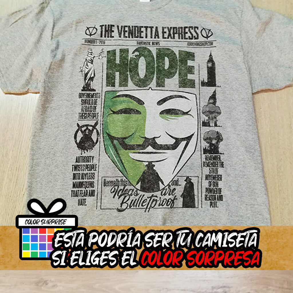 camiseta comic v de vendetta hope 2