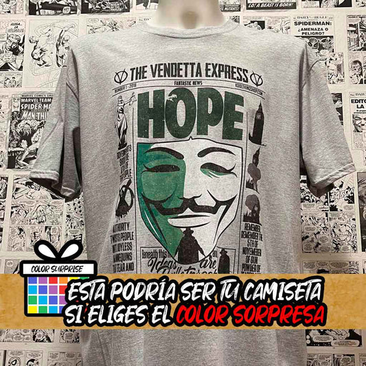Camiseta Hope | Pelicula V de Vendetta  | Mujer - Vista Frontal