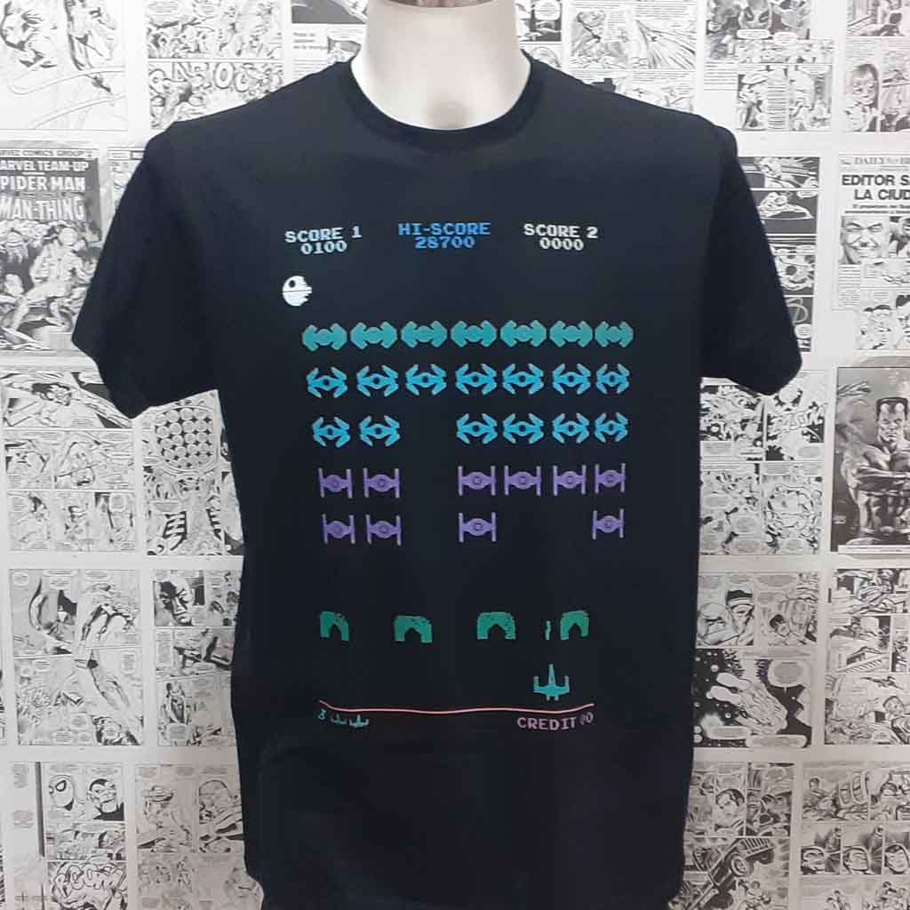 camiseta del videojuego space invaders