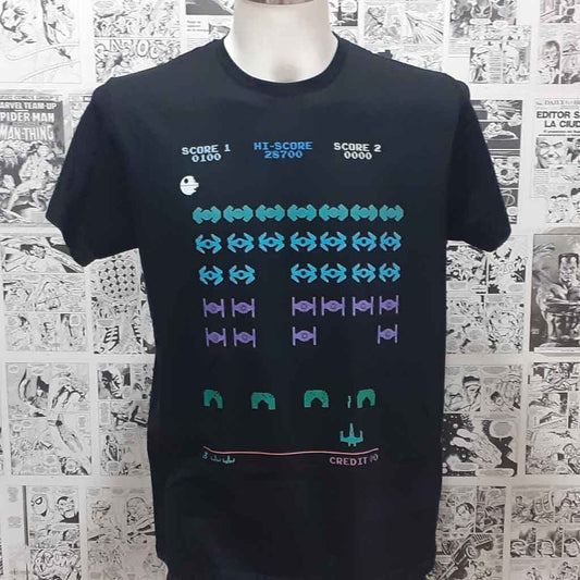 Camiseta Star Wars Arcade | Space Invaders | Hombre - Vista Frontal