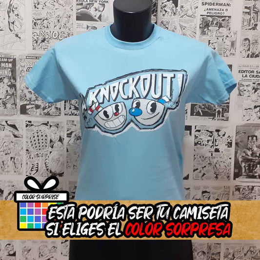 Camiseta Knockout! del Videojuego Cuphead