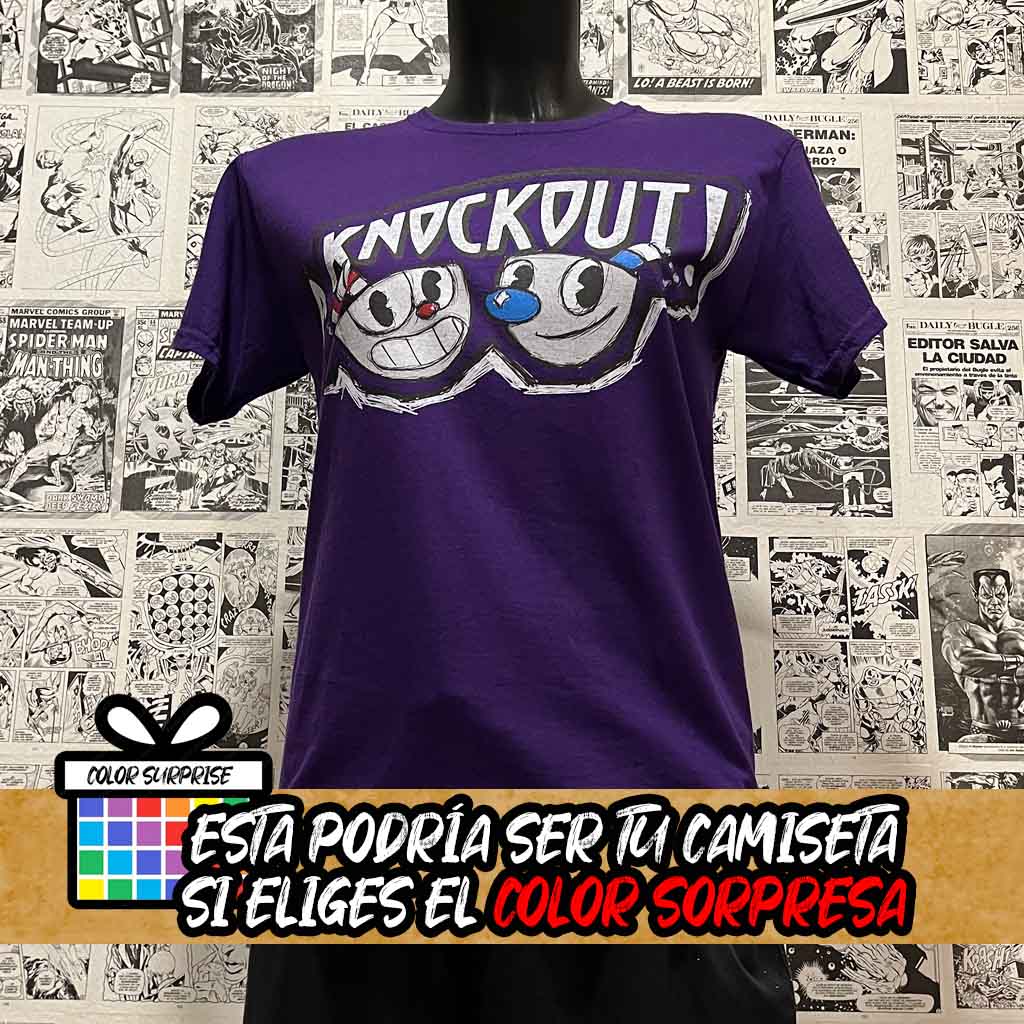 Camiseta Knockout! | Videojuego Cuphead | Hombre