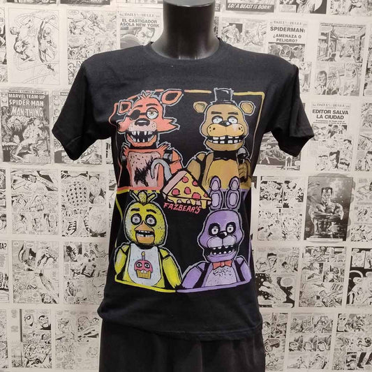 Camiseta Animatronicos | Videojuego Five Nights at Freddy's | Infantil - Vista Frontal