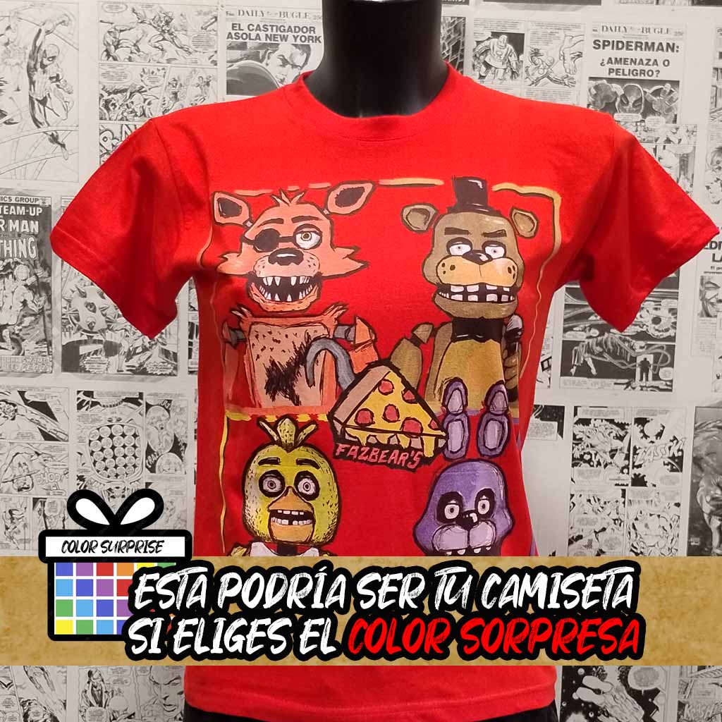 Camiseta Animatronicos | Videojuego Five Nights at Freddy's | Mujer