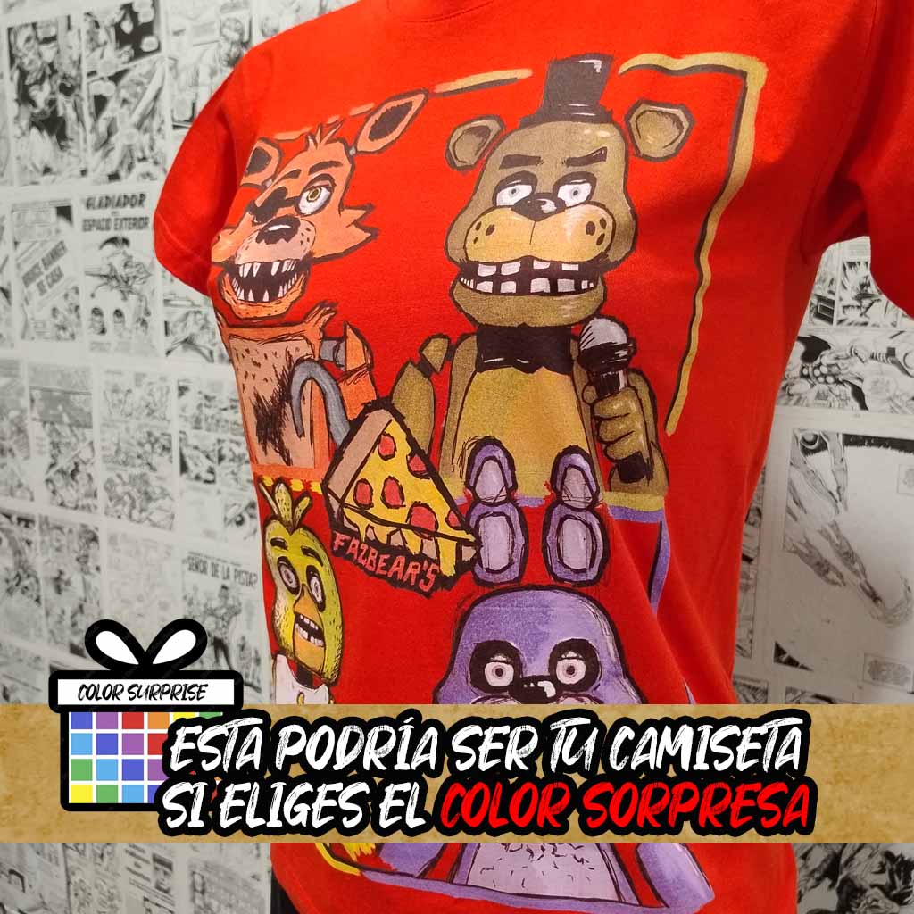 Camiseta Animatronicos | Videojuego Five Nights at Freddy's | Mujer