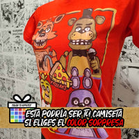 Camiseta Animatronicos | Videojuego Five Nights at Freddy's  | Mujer