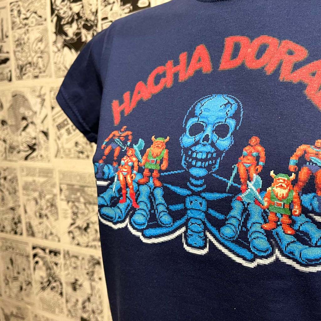 Hacha Dorada Retro Gaming | Videojuegos Golden Axe | Mujer - Hombre Detalle