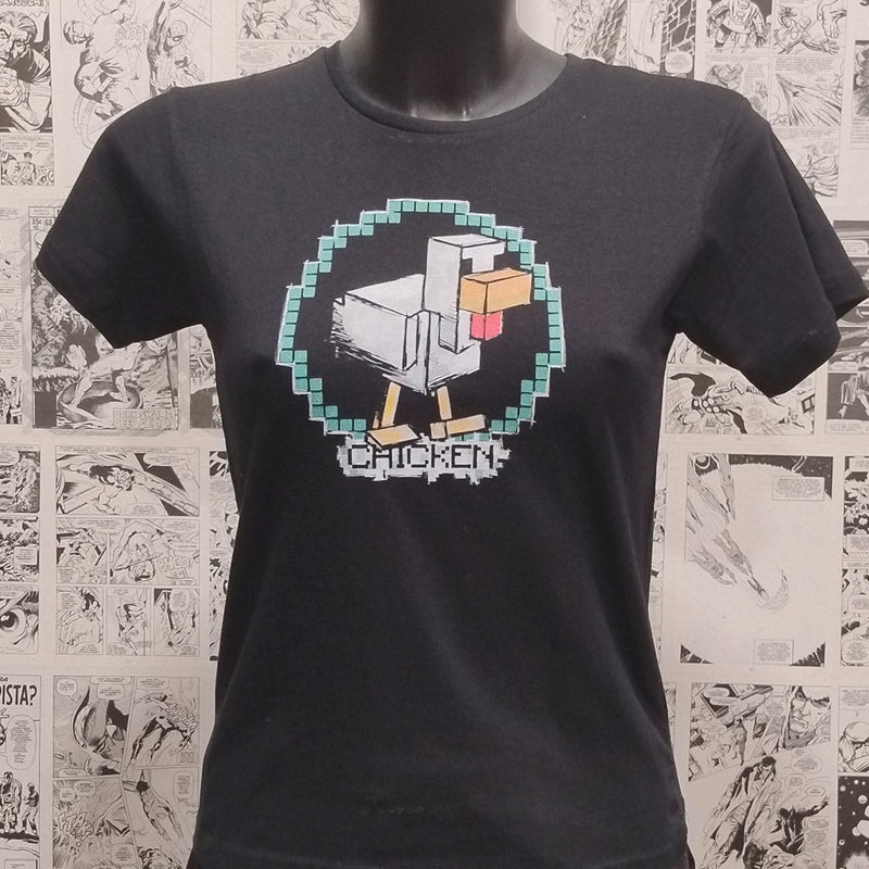 Camiseta Pollo de Minecraft | Videojuego Minecraft | Mujer | Kool Things