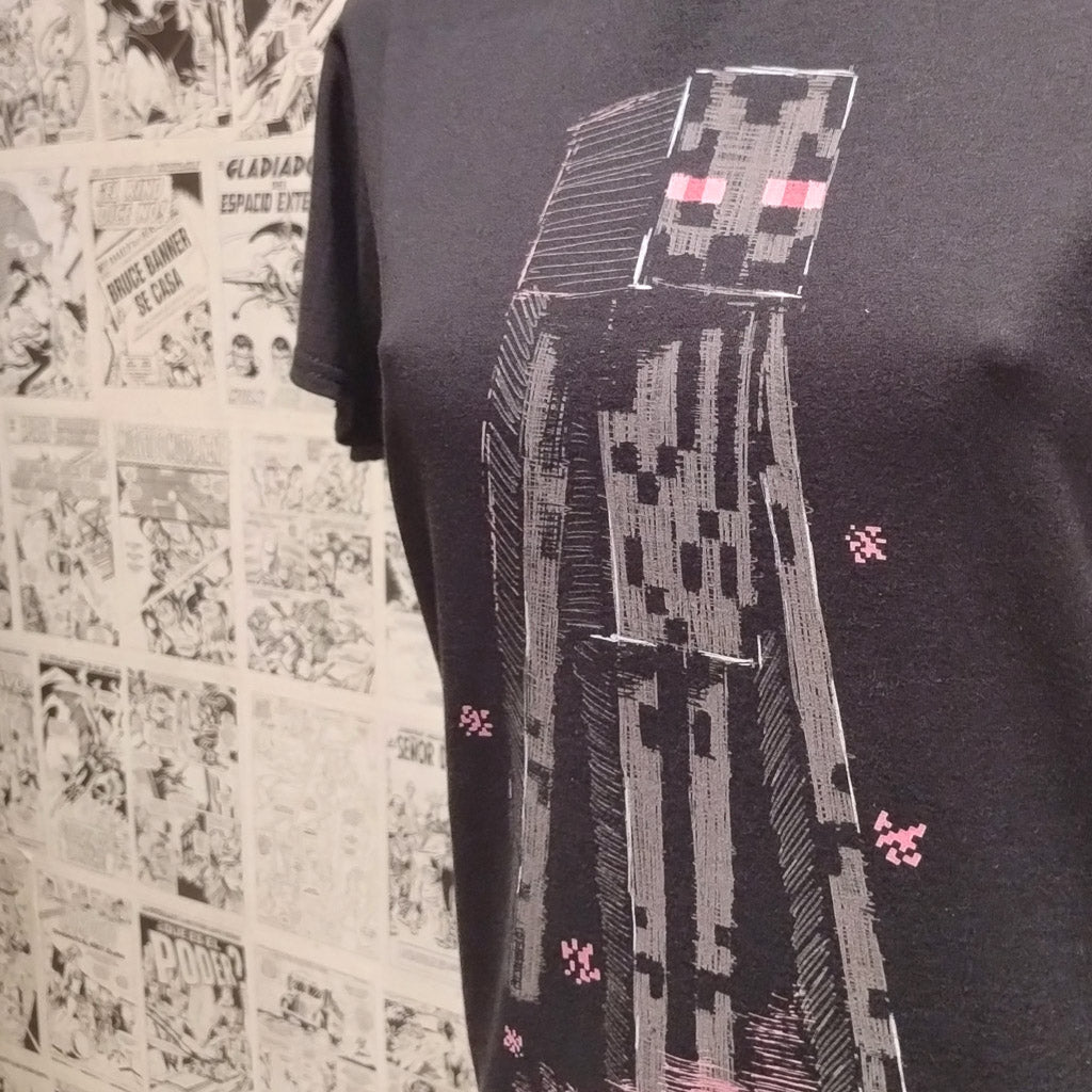 Camiseta Enderman | Videojuego Minecraft | Hombre | Kool Things -  Detalle