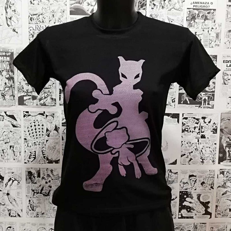 Camiseta Mew y Mewtwo | Videojuego Pokemon | Mujer