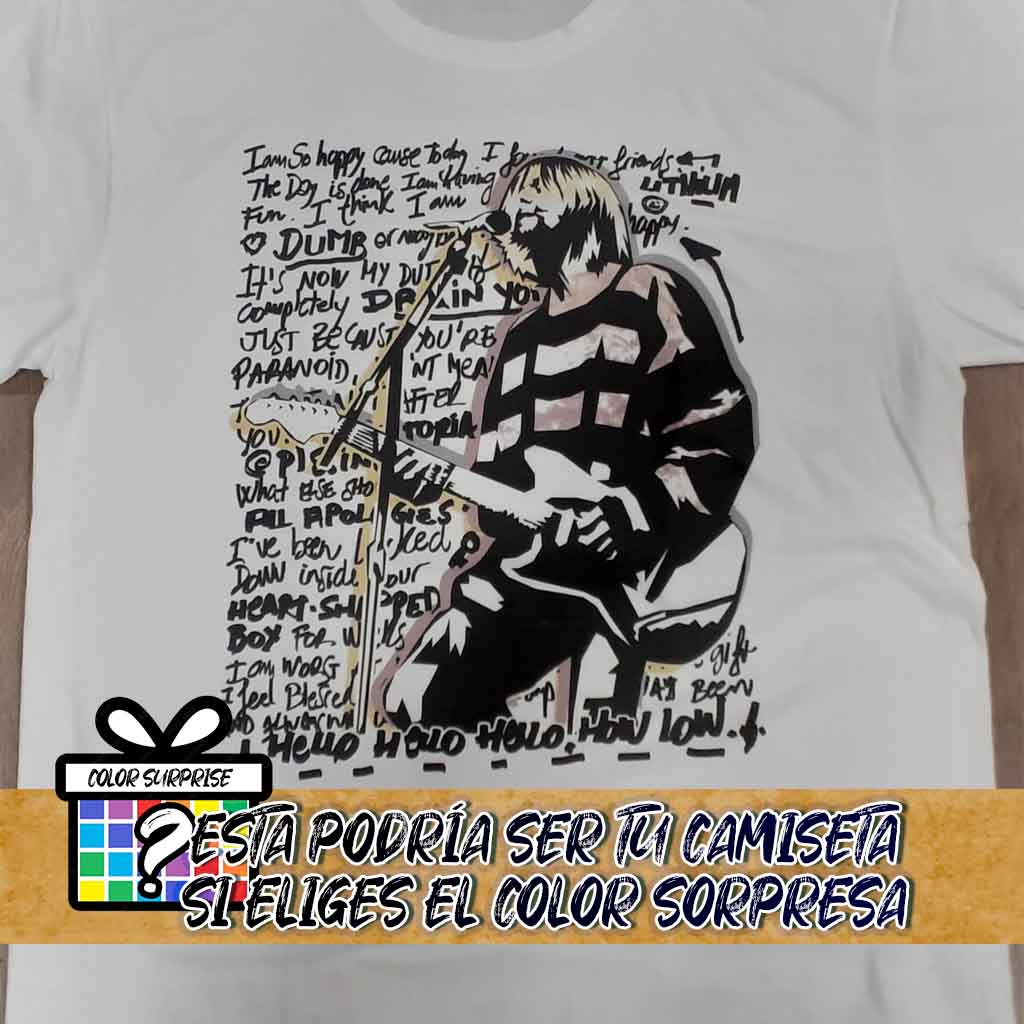 camiseta musica kurt cobain