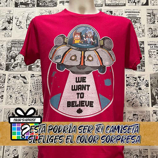 Camiseta We want to believe | Serie Rick Morty | Infantil - Vista Frontal
