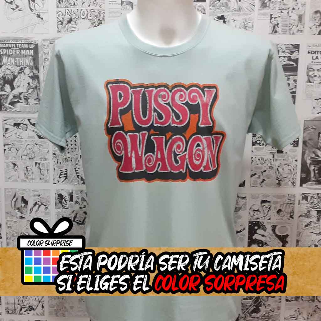 camiseta de la película Pul Fiction de Pussy Wagon