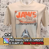 Camisetas Jaws | Película Tiburón | Infantil - Camiseta Cine Tiburón Frontal