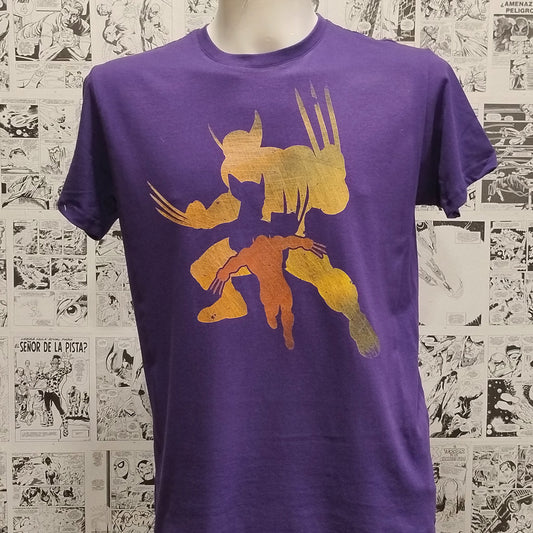 Camiseta Lobezno Sombras | Cómic Marvel | Hombre - Camiseta Lobezno Cómics Marvel Frontal