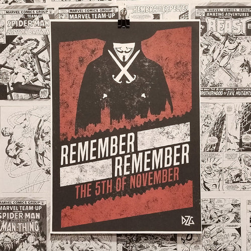 Póster Remember the 5th of November de la Película V de Vendetta - Frontal