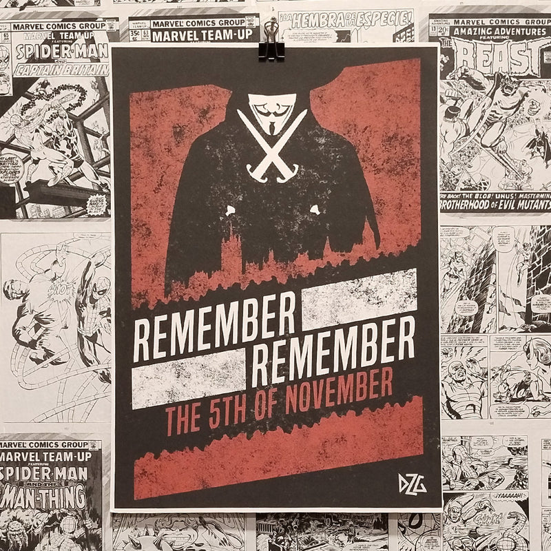 Remember the 5th of November de la Película V de Vendetta | Póster Coleccionista | Kool Things - Póster Exclusivo Kool Things