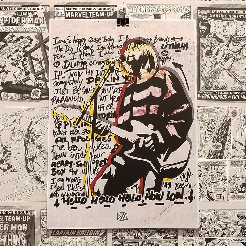 Kurt Cobain del Grupo Nirvana | Póster Coleccionista | Kool Things - Póster Exclusivo Kool Things