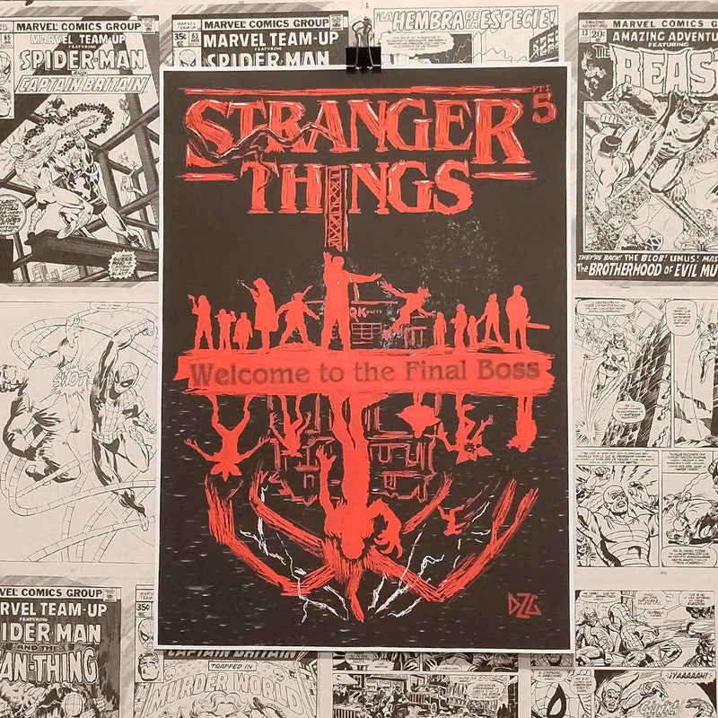 Final Boss Serie Stranger Things | Póster Coleccionista | Kool Things - Póster Exclusivo Kool Things