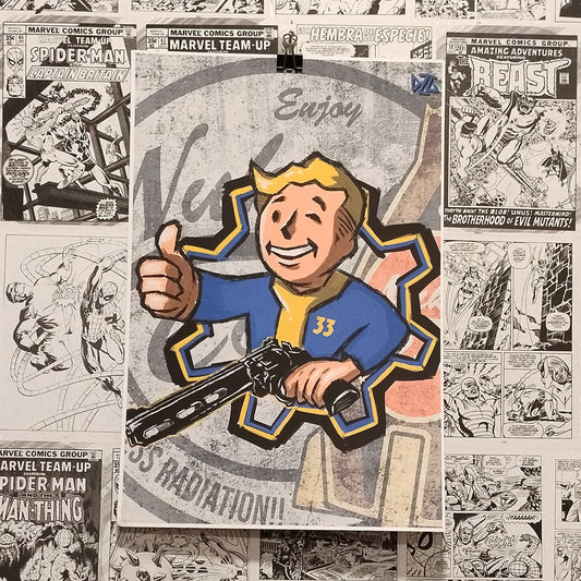 Póster Vault Boy del Videojuego Fallout - Frontal
