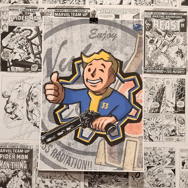 Vault Boy del Videojuego Fallout | Póster Coleccionista | Kool Things - Póster Exclusivo Kool Things