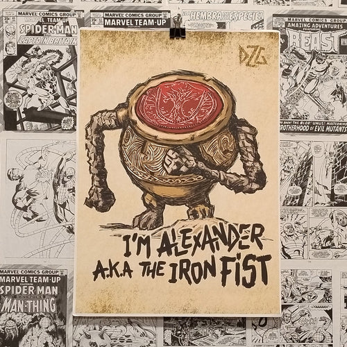 Póster Alexander el Iron Fist del Elend Ring - Frontal