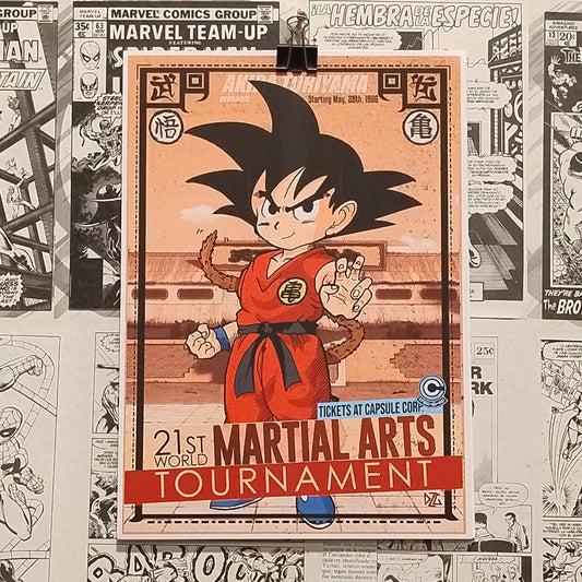 Póster Goku en el 21 Torneo de las Artes Marciales - Frontal