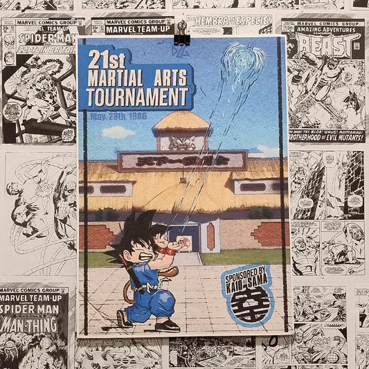 Póster Goku en el 21 Torneo de las Artes Marciales del Anime Dragonball - Frontal