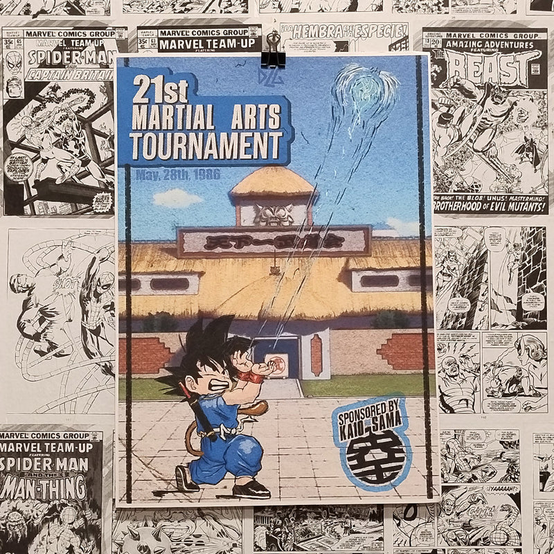 Goku en el 21 Torneo de las Artes Marciales del Anime Dragonball | Póster Coleccionista | Kool Things - Póster Exclusivo Kool Things