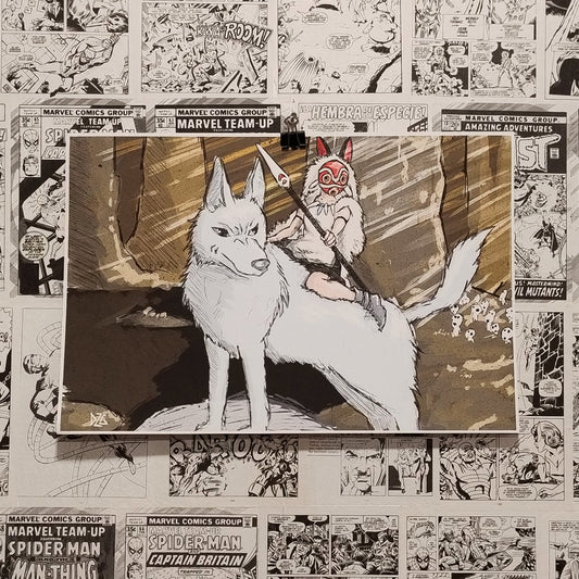 Póster Princesa Mononoke Película del Estudio Ghibli - Frontal