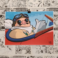 Porco Rosso de la Película de Ghibli | Póster Coleccionista | Kool Things detalle 1
