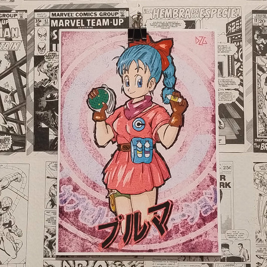 Póster Bulma Anime Dragon Ball   - Frontal