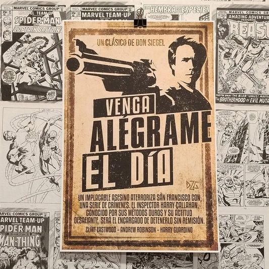 Póster Harry El Sucio en la Película Impacto Súbito - Frontal