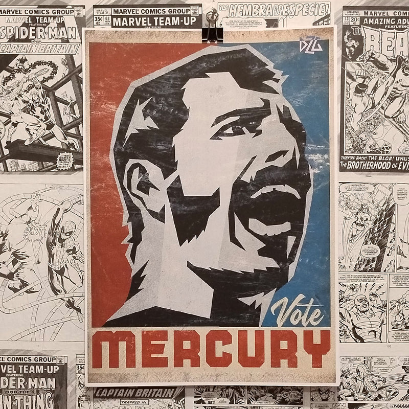 Freddie Mercury del Grupo Queen | Póster Coleccionista | Kool Things - Póster Exclusivo Kool Things