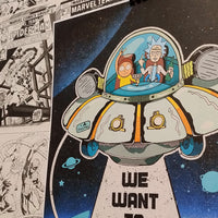 We want to believe Serie Rick Morty | Póster Coleccionista | Kool Things detalle 2