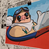 Porco Rosso de la Película de Ghibli | Póster Coleccionista | Kool Things detalle 2