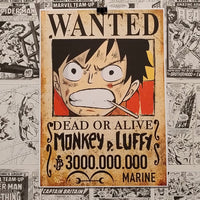 Luffy Wanted Anime One Piece | Póster Coleccionista | Kool Things detalle 1