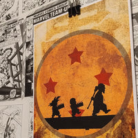 Entrenamiento Goku y Krilin Anime Dragon Ball   | Póster Coleccionista | Kool Things detalle 2