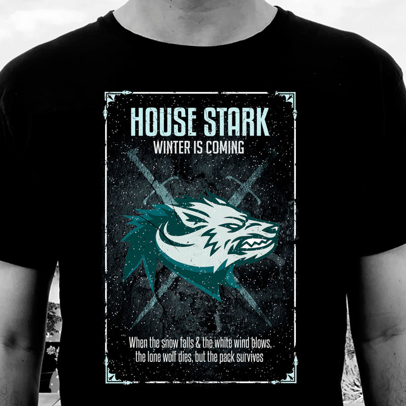 Camiseta Casa Stark | Serie Juego de Tronos | Hombre