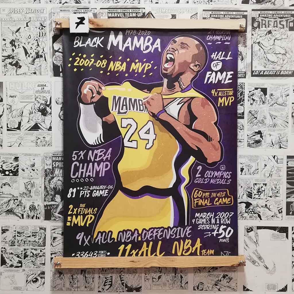 poster del jugador Kobe Bryan de Baloncesto