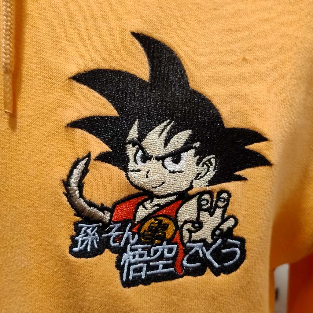 Sudadera Bordada de Goku del Anime Dragon Ball
