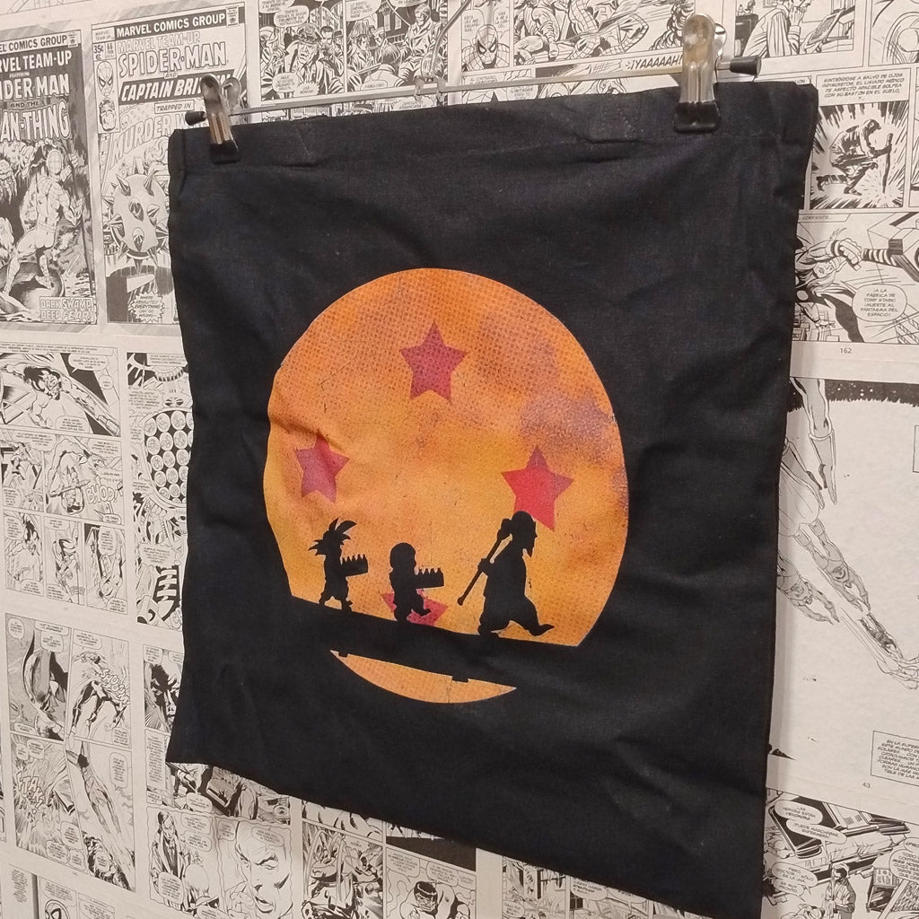 Tote Goku y Krillin Entrenando | Anime Dragon Ball - Vista lateral