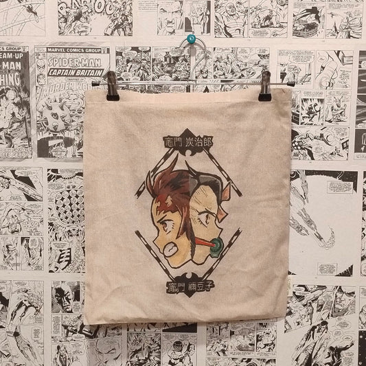 Tote de Tanjiro y Nezuko | Anime Guardianes de la Noche - Vista frontal