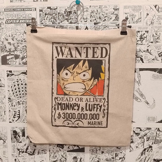 Tote Wanted Luffy | Anime One Piece - Vista frontal